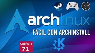 Arch Linux instalación Fácil con Archinstall en pocos minutos. Tiendas, Personalización, Gaming