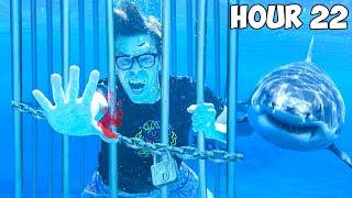 LOCKED IN UNDERWATER PRISON FOR 24 HOURS!!