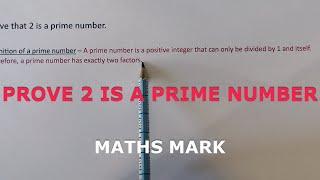 Prove That 2 Is A Prime Number