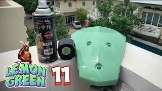 Tutorial Spray Samurai Paint Lemon Green 11 #samuraipaint #lemongreen