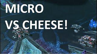 BOT MICRO VS CHEESE! MicroMachine vs Xena! - SC2 AI