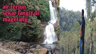 ini lah keindahan alam dan air terjun sekar langit yang ada di magelang