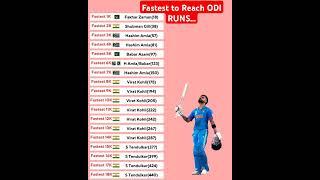 Fastest to Reach ODI RUNS...#cricketworld #ICC #ChampionsTrophy2025 #odicricket #odimatch #ODISeries