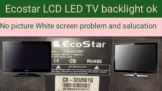 Ecostar LCD LED TV Backlight Ok-- no picture white screen