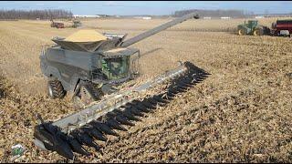 Harvesting Corn with two of the Worlds Largest Combines.