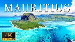 FLYING OVER MAURITIUS (4K UHD) - Calming Music With Stunning Natural Landscape Videos