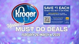 *FREEBIE* Kroger UPDATED Must Do Deals for 2/26-3/4 | MEGA SALE, Gl*tch Deal Working? & MORE