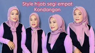 Tutorial hijab segi empat cantik untuk kondangan,#subscribe #tutorialhijabsegiempat #hijabtutorial