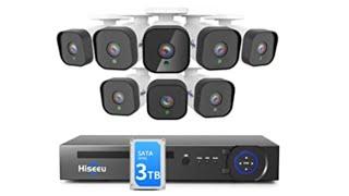 16CH Expandable] Hiseeu 5MP PoE Security Camera System