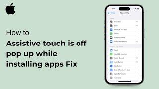 Assistive touch is off pop up while installing apps Fix ( iOS ) 2024
