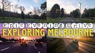 Exploring Melbourne's Stunning Suburbs at Dusk: Epic Evening Drive Vlog!