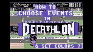 Daley Thompson's Decathlon CHOOSE EVENTS & SET COLORS on C64!