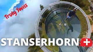 Stanserhorn Switzerland 4K, Only reachable through open deck cable car !! 2021