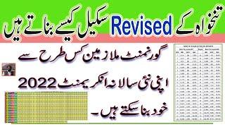 How to make Revised Pay Scale Chart 2022 & Annual Increments | Method of Pay Scale Revision |