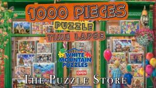 Solving The Puzzle Store 1000 Pieces | White Mountain Puzzle | Time Lapse