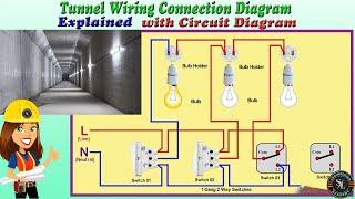 Tunnel Wiring Connection Diagram / Explained with Circuit Diagram / Tunnel Light Wiring
