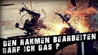 Motorradrahmen Heck Absägen, Kürzen und Schweißen ... darf ich das ?