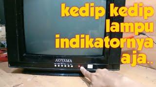 tv tabung, lampu indikator kedip kedip.