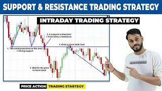 SUPPORT AND RESISTANCE TRADING STRATEGY| INTRADAY TRADING STRATEGY|HOW TO TRADE SUPPORT & RESISTANCE