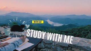 2-hour Study With Me: Pomodoro(50-10), Rural Korean Village At Sunset, ASMR On The Countryside