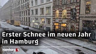 Winterdienst im Einsatz: Erster Schnee im neuen Jahr in Hamburg