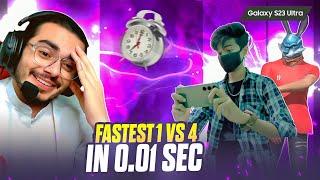 World Fastest 1 VS 4 Clutch  In 0.01 Sec | Darktips Join NG? | Free Fire India  #PlayGalaxy