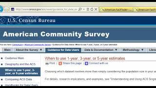 How to choose between American Community Survey Estimates