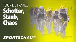 Tour de France, 9. Etappe Highlights: Extremes Rennen auf Schotterpisten | Sportschau