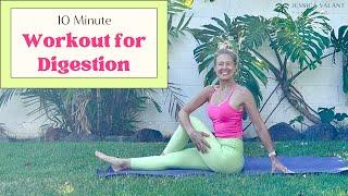 10 Minute Exercise for Good Digestion - helps constipation, gas and bloating!