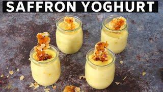 Steamed Saffron Yoghurt | Yoghurt Dessert Recipe