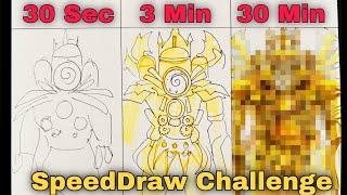 Drawing Upgrade Titan Clockman in 30 sec, 3 min, and 30 min | Skibidi Toilet Multiverse | Dibujo