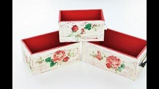 How to make a decoupage box - Painted box - Decoupage wooden box - Decoupage for beginners