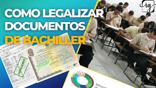 Legalización de Documentos por ZONA EDUCATIVA: Titulo de Bachiller + Notas Certificadas