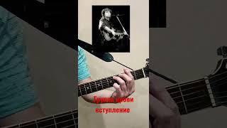 Как играть на гитаре вступление песни Цоя - Группа крови  #александркороль