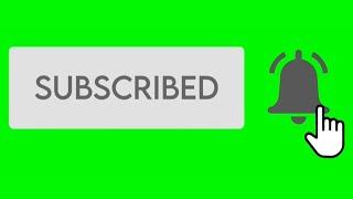Subscribe Button And Notification Bell Green/Blue Screen Royalty Free Animation #2