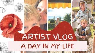 A Real Day in My Life as an Artist and Mom  Artist Vlog