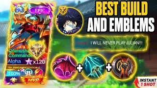 Alpha Best New Emblem and Build For 1Hit Combo| MLBB GAMEPLAY| - Build Top 1 Global Alpha ~ MLBB