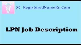 LPN Job Description