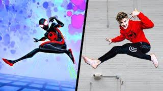 Across The Spider-Verse Stunts In Real Life! - Challenge