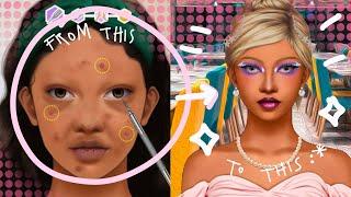 🪐Game MakeUp Stylist | Salon Simulator | Purple EyeShadow on Tan Skin ‍️