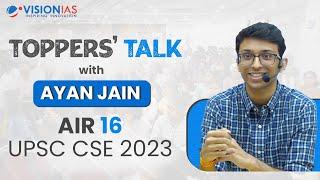 Bhopal Toppers' Talk | Ayan Jain | AIR 16, UPSC CSE 2023