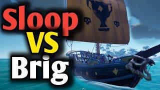 Sea of Thieves PvP Tips and tricks  (Brig! VS Sloop! Controller Gameplay)