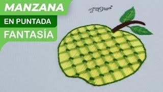 Puntada para Bordar una Manzana | Apple Embroidery Design