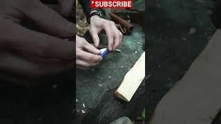 How To Make Fire With A Broken Lighter Part 2. #survival #camping #bushcraft #fire #survivalskills