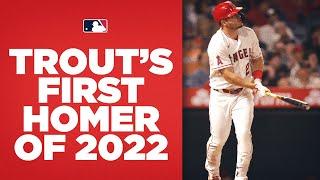 Mike Trout homers are back! His first HR of 2022 goes 445 feet! 