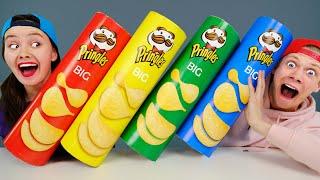 프링글스를 먹으면 무엇으로 변할까요?! Mukbang Giant Pringles by HAHABOO