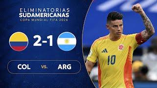 COLOMBIA vs. ARGENTINA [2-1] | RESUMEN | ELIMINATORIAS SUDAMERICANAS | FECHA 8