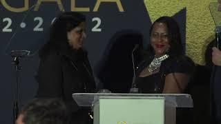 Priyamvada Natarajan accepts Genius Award at Genius Gala 10