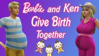 Sims 4 Barbie and Ken Give Birth Babies Together