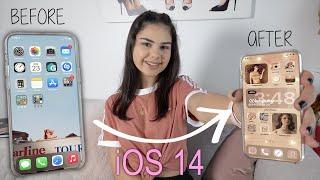 Customizing iPhone Home Screen with iOS 14 + New Features | Grace's Room